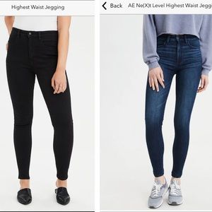 Two highest waist jeans